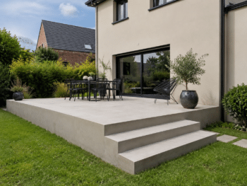 Terrasse béton à Chauny